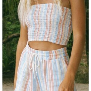 Billabong keep it simple smocked tube top